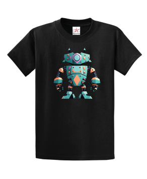 Funny robot character design Unisex Kids And Adults T-Shirt